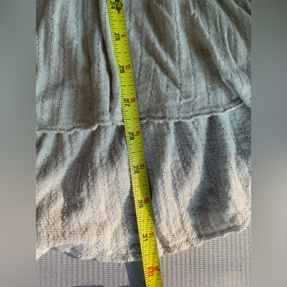 Dylan Linen Cotton Slub Shirt with Flounced Rib-Knit Hem 3/4 Sleeve M NWT - Picture 9 of 10